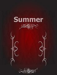 Image showing Elements for Summer calligraphic designs. Vintage ornaments. All for Summer holidays