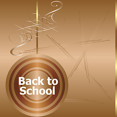 Image showing back to school calligraphic designs, retro style elements, typographic and education concept 