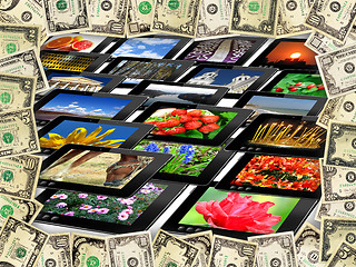 Image showing Frame from the dollars on the many tablets