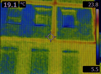 Image showing Facade Thermal Image