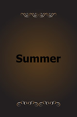 Image showing Summer time. summer word on golden luxury background, summer holidays