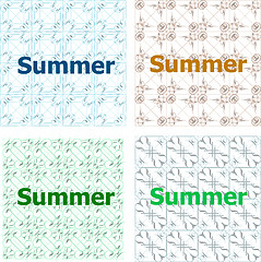 Image showing Summer time word. Typographic print poster. Holiday card set