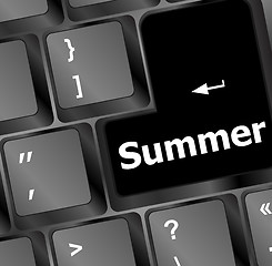 Image showing Button SUMMER on computer keyboard