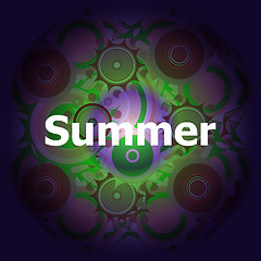 Image showing Summer Words on abstract Backgrounds
