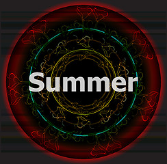 Image showing Summer Words on abstract Backgrounds