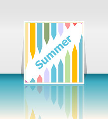 Image showing summer poster. summer background. Effects poster, frame. Happy holidays card, Enjoy your summer