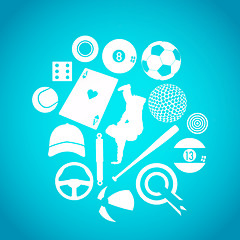 Image showing blue sports icons