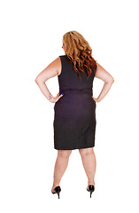 Image showing Plus size woman from the back.