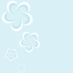 Image showing Seamless Flowers on a blue background