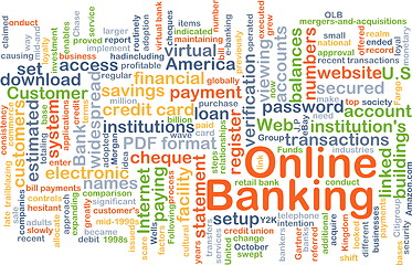 Image showing Online banking background concept