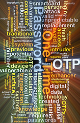 Image showing One-time password OTP background concept glowing