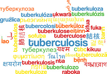 Image showing Tuberculosis multilanguage wordcloud background concept