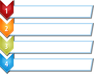 Image showing Four blank business diagram chevron list illustration