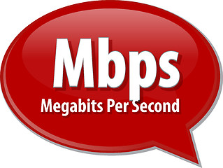 Image showing Mbps acronym definition speech bubble illustration