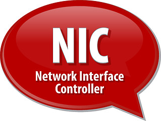 Image showing NIC acronym definition speech bubble illustration