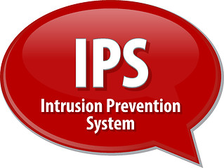 Image showing IPS acronym definition speech bubble illustration