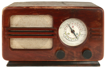 Image showing Old Wooden Radio