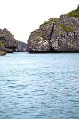 Image showing   blue   stone in thailand kho phangan    a  water   south   sea