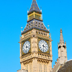 Image showing london big ben and historical old construction england  aged cit