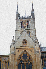 Image showing door southwark  cathedral in london england old  construction an