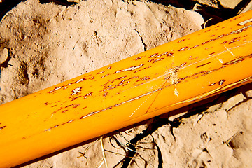 Image showing cracked sand in   desert abstract macro bark