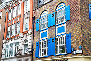 Image showing old   in europe london  red brick wall         historical 