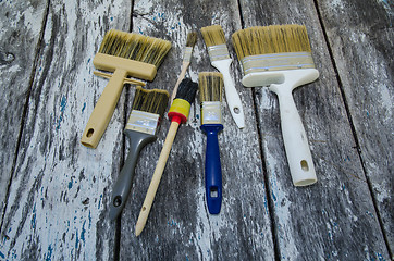 Image showing Collection of paintbrushes