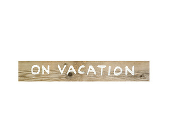 Image showing On Vacation wooden sign