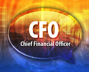 Image showing CFO acronym word speech bubble illustration