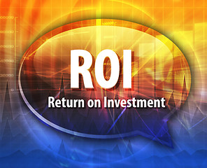 Image showing ROI acronym word speech bubble illustration
