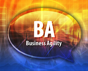 Image showing BA acronym word speech bubble illustration