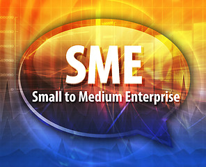 Image showing SME acronym word speech bubble illustration