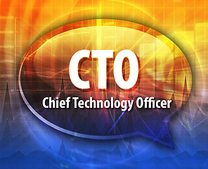 Image showing CTO acronym word speech bubble illustration