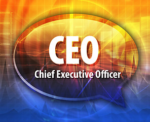 Image showing CEO acronym word speech bubble illustration