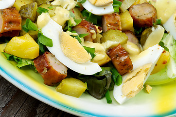 Image showing Potato and Sausage Salad