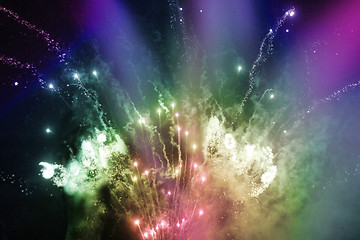 Image showing bright multicolor fireworks