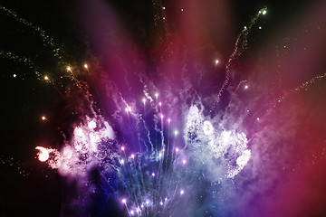 Image showing bright multicolor fireworks