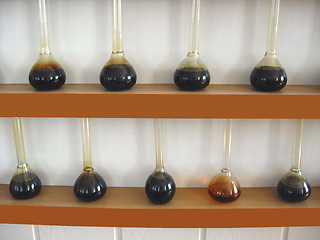 Image showing sample of oil in a flasks