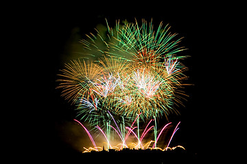 Image showing Fireworks Lighting up the Sky