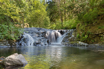 Image showing Cascading Waterfall at Sweet Creek Falls Trail