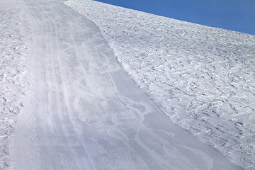 Image showing Empty ski slope