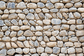 Image showing wall with pebbles