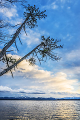 Image showing Lake Tutzing with clouds