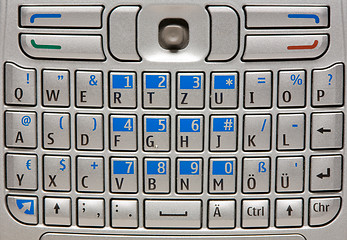 Image showing Mobile phone keyboard.