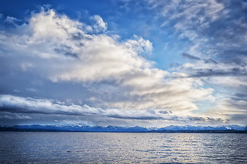 Image showing Lake Tutzing with clouds