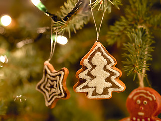 Image showing Gingerbread tree Christmas Market