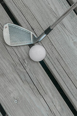 Image showing Pitching Wedge And Golf Ball