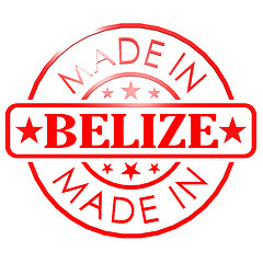 Image showing Made in Belize red seal