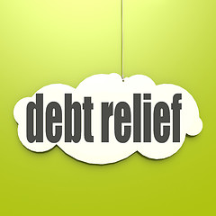 Image showing White cloud with debt relief