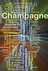 Image showing Champagne background concept glowing